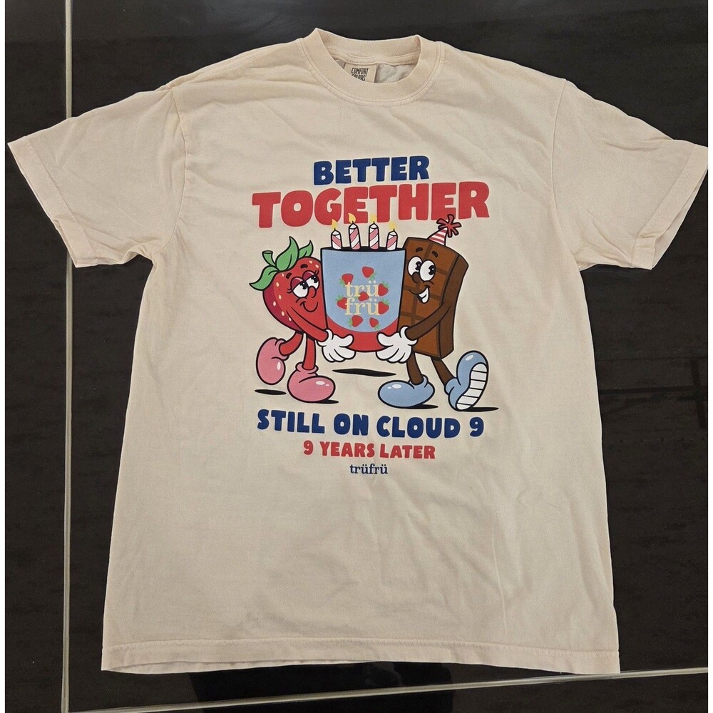 TruFru T-Shirt 2026 NEW Better Together T-Shirt M Comfort Colors Ivory Tru Fru